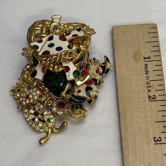 Babe Fables Pendant Art Dede Mergele Signed Macy Clowns Circus Carnival - Picture 11 of 11